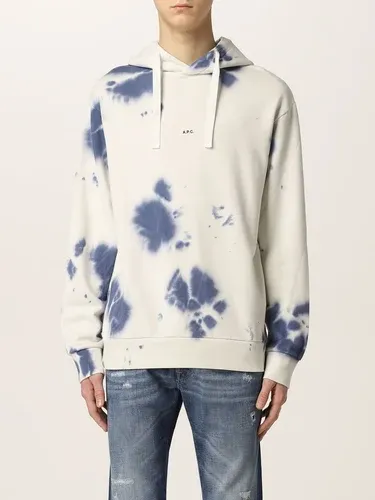 Felpa A.p.c. in cotone con stampa tie dye (56662627)