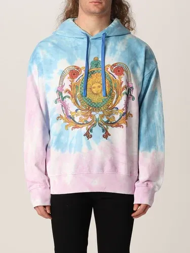 Felpa tie dye Versace Jeans Couture con stampa barocca (56663228)