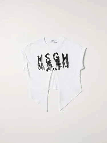 Msgm Kids T-shirt Msgm con logo di frange (56795936)