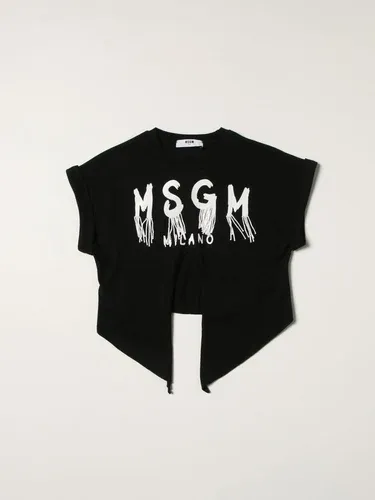 Msgm Kids T-shirt Msgm con logo di frange (56795937)