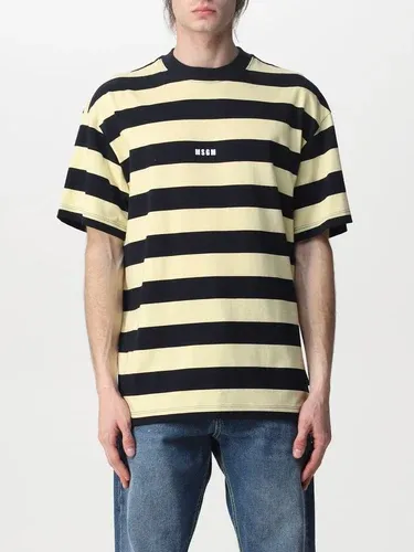 T-shirt Msgm in cotone a righe con logo (57060015)