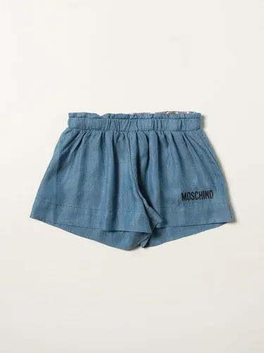 Pantaloncino MOSCHINO KID Bambino colore Azzurro (57061327) Pantaloncino MOSCHINO KID Bambino colore Azzurro (57061327)