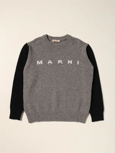 Maglia Marni in misto lana con logo (57255626)