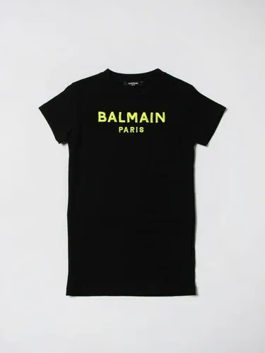 Abito a t-shirt Balmain in cotone con logo (57255884)