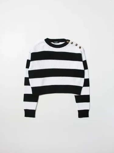 Maglia Balmain in cotone bicolor (57256412)