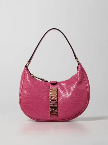 Borsa Moschino Couture in pelle con stampa pitone (57256542)