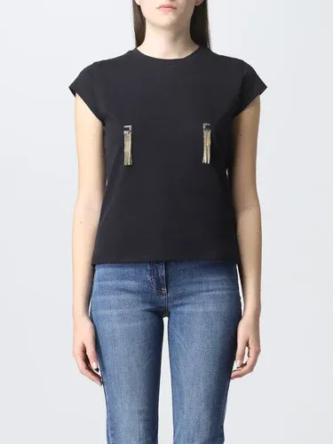 T-shirt Elisabetta Franchi in cotone con mini logo (57301691)