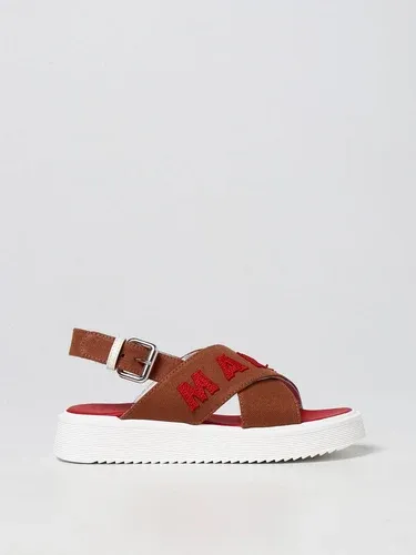 Sandalo Marni in tela con logo ricamato (57302286)