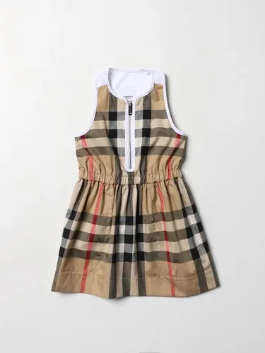 Abito Burberry in cotone con stampa tartan (57302815)