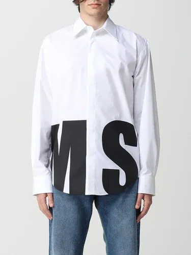 Camicia Msgm in cotone con maxi logo (57399140)