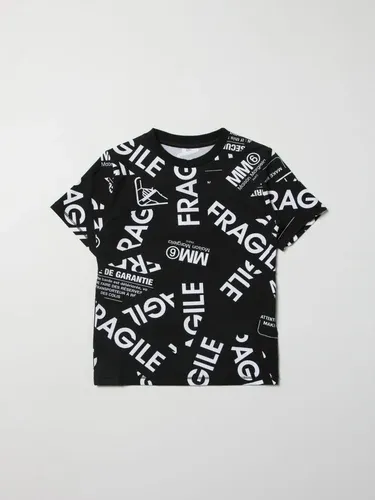 T-shirt Mm6 Maison Margiela con logo all over (57399297)