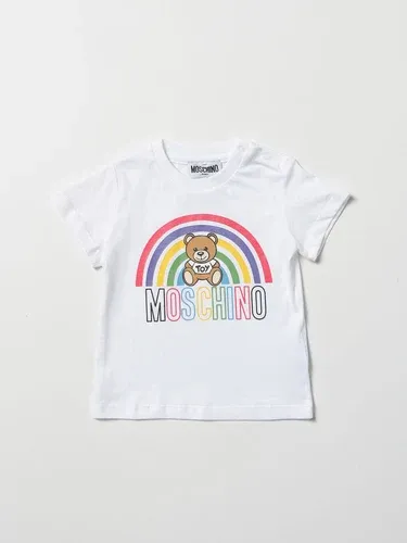 T-shirt Moschino Kid con stampa Teddy arcobaleno (57399622)
