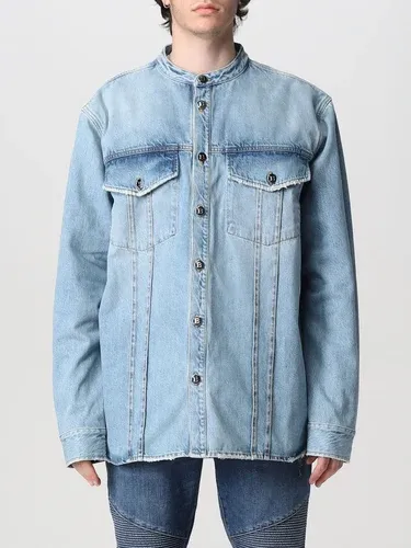 Giacca a camicia Balmain in denim washed (57399872)