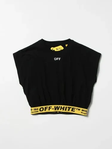 Top Off-White cropped in cotone con logo (57421768)