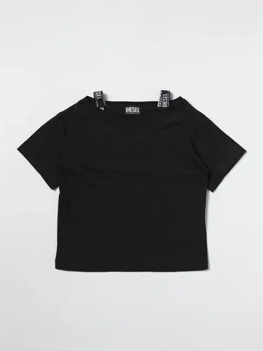 T-shirt Diesel in cotone con bretelle logate (57422057)