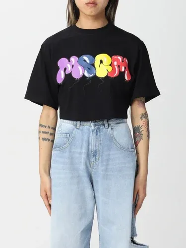 T-shirt cropped Msgm in cotone con logo (57658991)