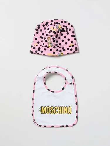 Set cappello + bavaglino Moschino Baby in cotone (57659391)