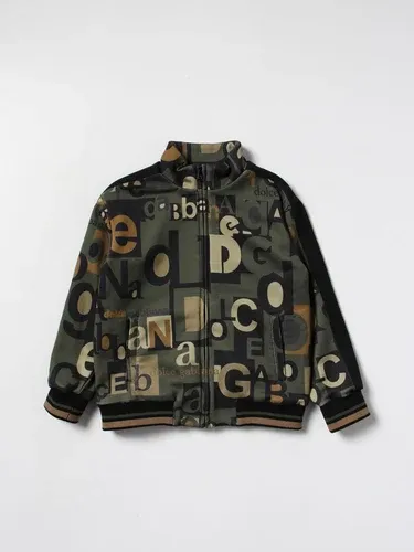 Felpa con zip Dolce & Gabbana con logo all over (57660660)