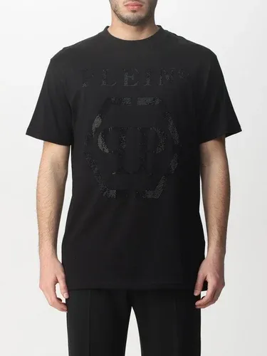 T-shirt Philipp Plein con big logo di strass (57661468)