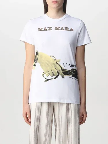 T-shirt Veggia Max Mara in cotone con stampa grafica (57690522)