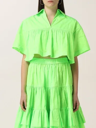 Blusa cropped Msgm con fiori all over (56113872)