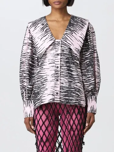 Camicia Ganni in cotone animalier (57691244)