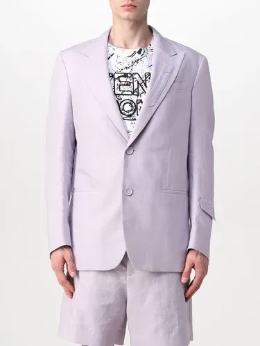 Blazer a monopetto Fendi in misto lino (57791324)