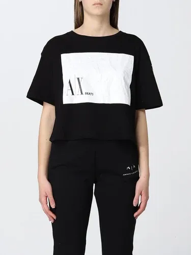 T-shirt cropped Armani Exchange in cotone (57791449)