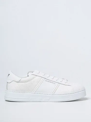 Sneakers Emporio Armani in pelle e tela logata (57832416)