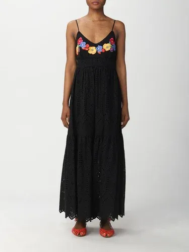 Abito lungo Twinset in Sangallo con ricami floreali (57832484)