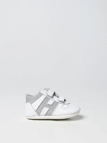 Scarpe da culla Olympia Hogan in pelle e tessuto glitter (57926545)