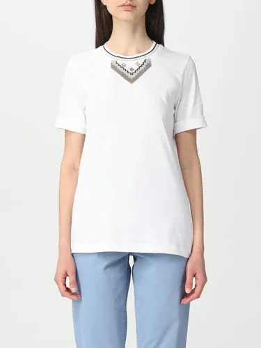 T-shirt Lorena Antoniazzi in cotone con ricami (57927016)
