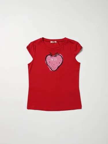 T-shirt N° 21 in cotone con stampa fragola (58095114)