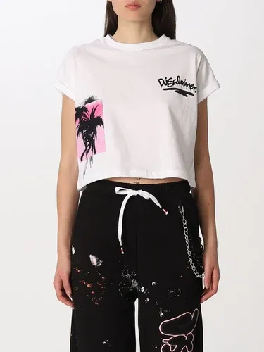 T-shirt cropped Disclaimer in cotone (58095874)