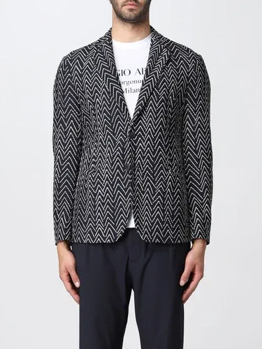 Blazer Giorgio Armani con motivo chevron (101262040) Blazer Giorgio Armani con motivo chevron (101262040)