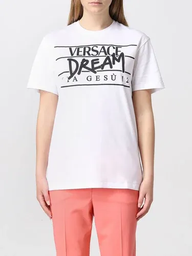 T-shirt Versace in cotone con logo (101263640)