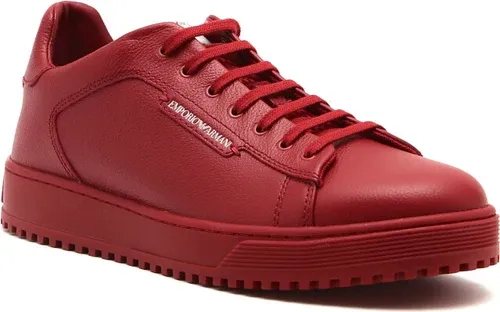 Emporio Armani di pelle scarpe sportive (101332320)