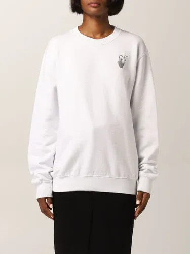 Felpa Off White con motivo Arrows a fiori (53301050)