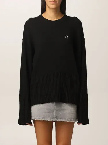 Maglia Off White in misto viscosa a coste (53301211)