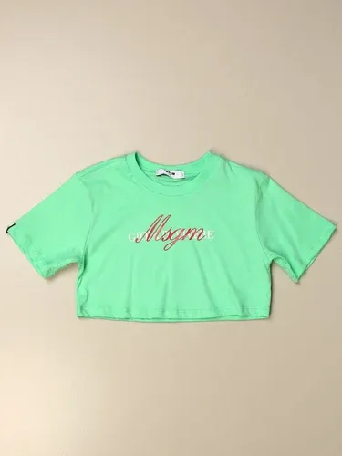 T-shirt cropped Msgm Kids con logo (46148309)