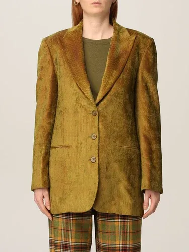 Blazer monopetto Alberta Ferretti in velluto (50288342)