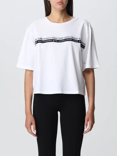 T-shirt Ea7 in cotone con bande logate (101266243)