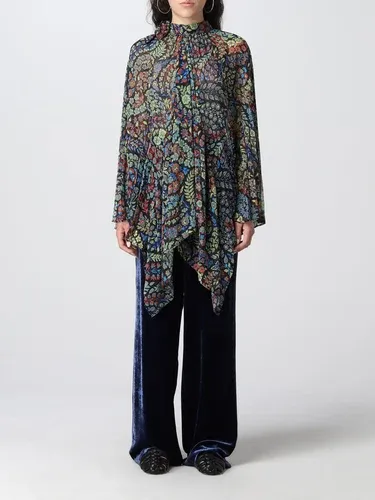 Poncho Etro in chiffon a fantasia floreale (101271512)