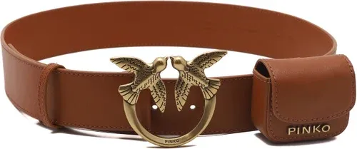 Pinko di pelle cintura minimus h4 belt vitello seta (101342104)