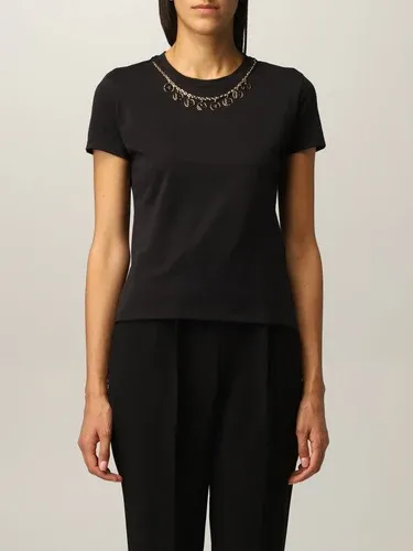 T-shirt Elisabetta Franchi in cotone con dettaglio metallico (50868408) T-shirt Elisabetta Franchi in cotone con dettaglio metallico (50868408)