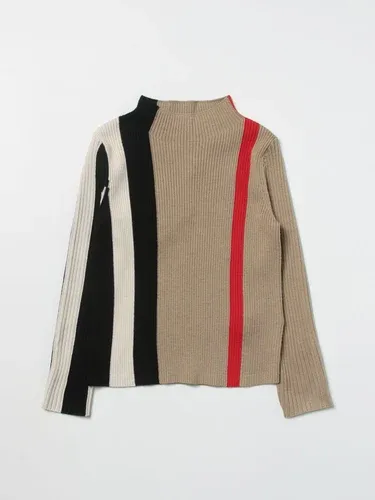 Pullover a collo alto Burberry in lana a righe (101269297)