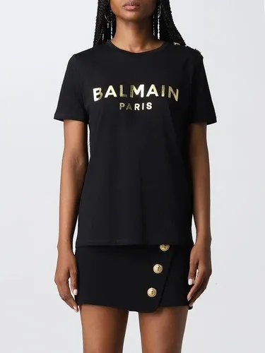 T-shirt Balmain in cotone con logo laminato (101273034) T-shirt Balmain in cotone con logo laminato (101273034)