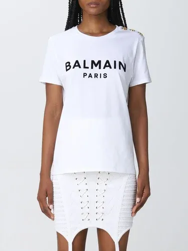 T-shirt Balmain in cotone con logo (101273189)