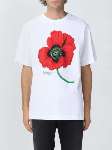T-shirt Kenzo in cotone con stampa papavero (101275331)