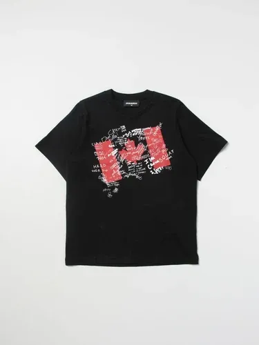 T-shirt Dsquared2 Junior con stampa foglia d'acero (101277055)